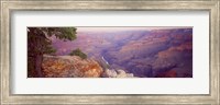 Framed Aerial view of a Valley, Mohave Point, Grand Canyon National Park, Arizona