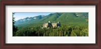 Framed Historic Banff Springs Hotel in Banff National Park, Alberta, Canada