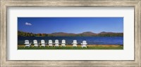 Framed Adirondack Chairs at Blue Mountain Lake, Adirondack Mountains, New York State