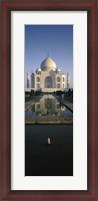 Framed Reflection of a Mausoleum in Water, Taj Mahal, Agra, India