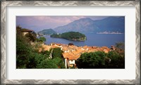 Framed Village at the Waterfront, Sala Comacina, Lake Como, Como, Lombardy, Italy
