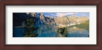 Framed Reflection of Trees in Water, Moraine Lake, Banff National Park, Alberta, Canada