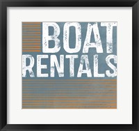 Boat Rentals Framed Print