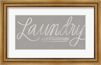 Framed Laundry Chalkboard - Gray
