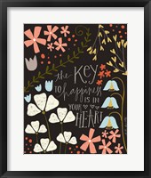 Key to Happiness Framed Print