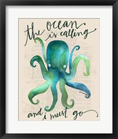 The Ocean is Calling Framed Print