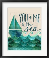 You, Me & the Sea Framed Print