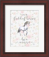 Framed Be a Unicorn Floral