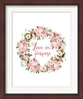 Framed Love on Purpose Pink Wreath
