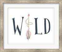 Framed Navy and Pink Wild Arrow