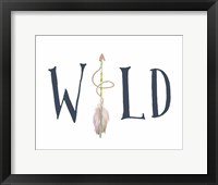 Framed Navy and Pink Wild Arrow