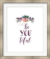 Framed BeYouTiful Dark Florals