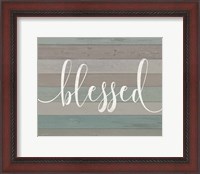 Framed Rustic Blessed Script