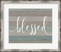 Framed Rustic Blessed Script