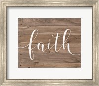 Framed Rustic Faith Script