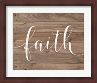 Framed Rustic Faith Script