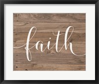 Framed Rustic Faith Script