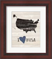 Framed I Heart the USA