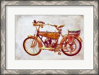Framed Vintage Motorcycle