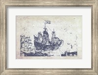 Framed Navy Frigate I