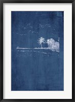 Framed Navy Beach Palm II