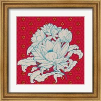 Framed 'Lotus Bouquet I' border=