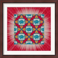 Framed Lotus Tile Colored