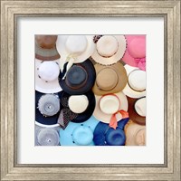 Framed Hats on a Rack