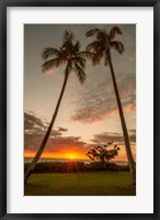Framed Sunset Palms II