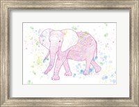 Framed Happy Mama Elephant