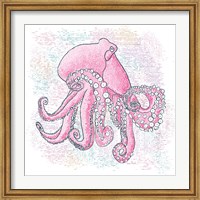 Framed Octopus Hot Pink