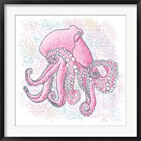 Framed Octopus Hot Pink