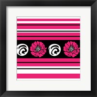 Framed Bold Pink Flower II