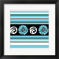 Bold Turquoise Flower II Framed Print