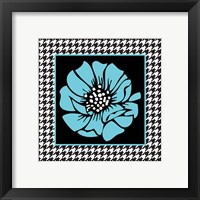 Framed Bold Turquoise Flower XI