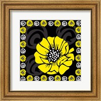 Framed Bold Yellow Flower X