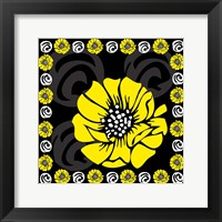 Framed Bold Yellow Flower X