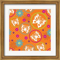 Framed Butterflies and Blooms Lively V