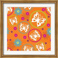 Framed Butterflies and Blooms Lively V