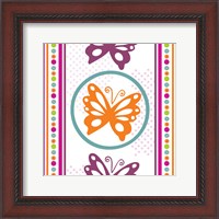 Framed Butterflies and Blooms Lively IX