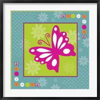 Framed Butterflies and Blooms Lively XII