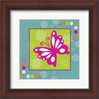 Framed Butterflies and Blooms Lively XII