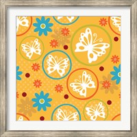 Framed Butterflies and Blooms Playful V