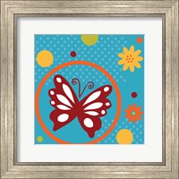 Framed Butterflies and Blooms Playful VII