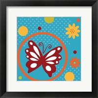 Framed Butterflies and Blooms Playful VII