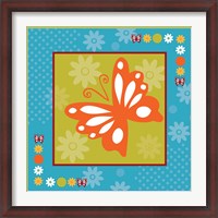 Framed Butterflies and Blooms Playful XII