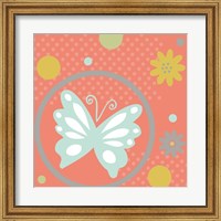 Framed Butterflies and Blooms Tranquil VII