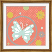 Framed Butterflies and Blooms Tranquil VII