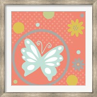 Framed Butterflies and Blooms Tranquil VII