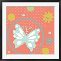 Framed Butterflies and Blooms Tranquil VII